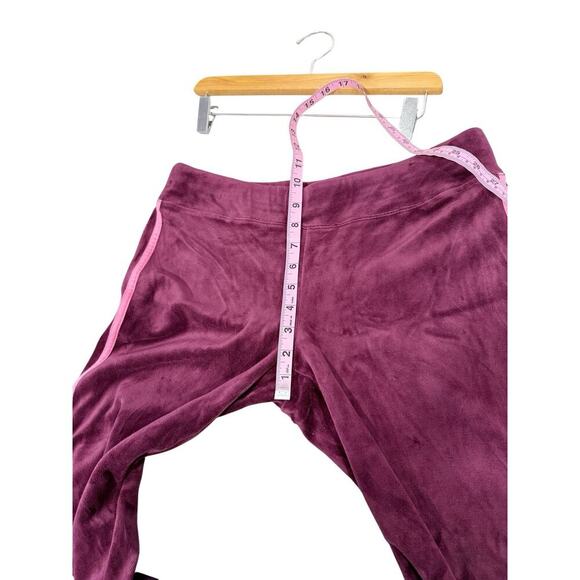 Boston Proper Burgundy Pink Velour Track Suit Set Workout Warm Up Womens Medium - Picture 14 of 14